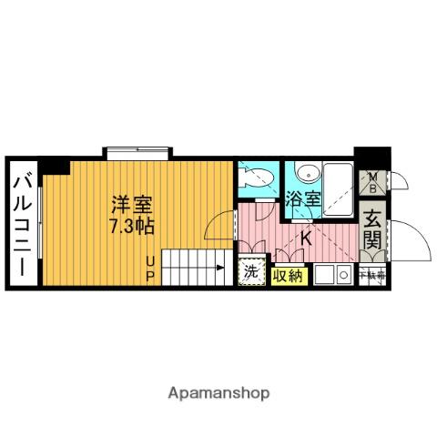 KFビル(1K/4階)の間取り写真