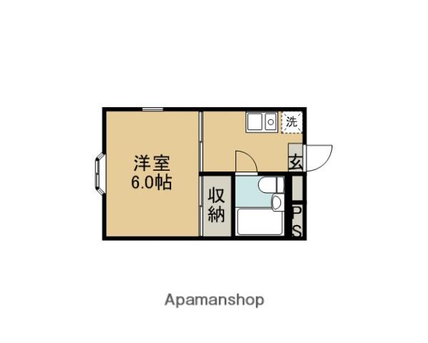 サンライズ(1K/2階)の間取り写真