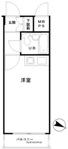 ダイアパレス亀有(ワンルーム/2階)の間取り写真