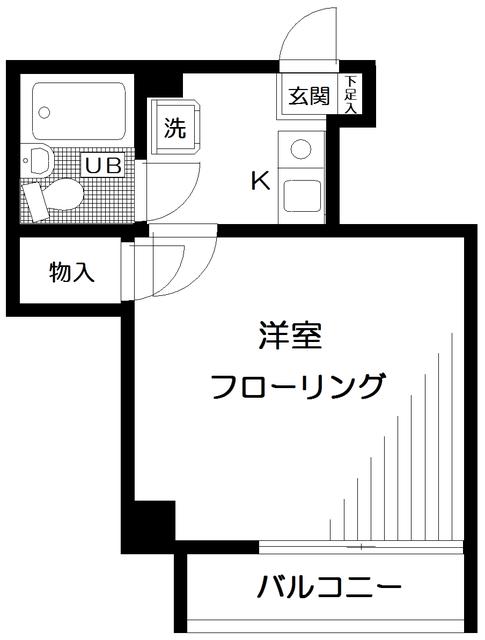 パークパレス綾瀬(1K/3階)の間取り写真