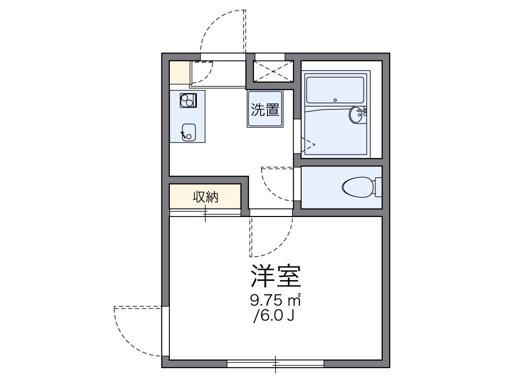 レオパレスYSハウス(1K/2階)の間取り写真