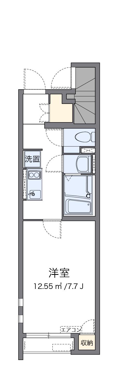 クレイノグラン曳舟(1K/1階)の間取り写真