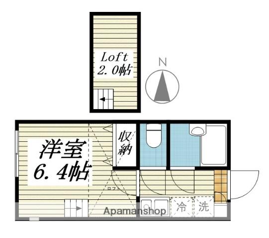 キャメル南千住Ⅱ(1K/1階)の間取り写真