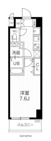 N-STAGE亀戸Ⅱ(1K/5階)の間取り写真