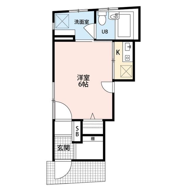 アレッジオK(ワンルーム/1階)の間取り写真