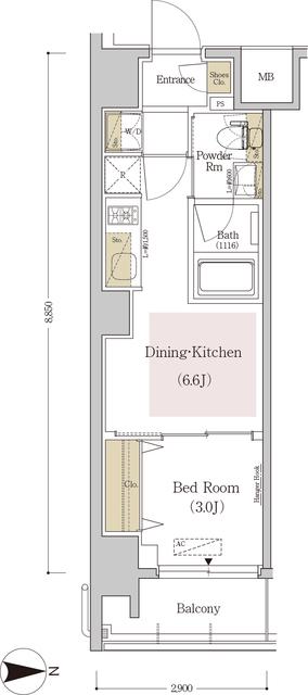 アーバネックス森下Ⅲ(1DK/3階)の間取り写真