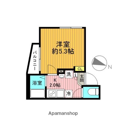 グランクオール綾瀬(1K/4階)の間取り写真