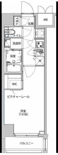 ハーモニーレジデンス東京イーストサイド(1K/5階)の間取り写真
