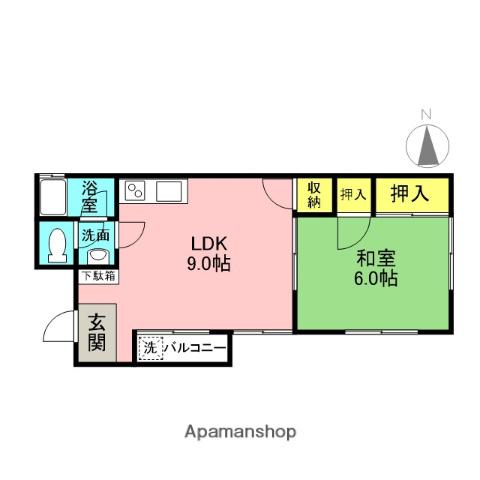 第二富田ビル(1LDK/3階)の間取り写真