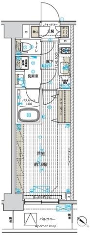 フュージョナル浅草FOREST(1K/3階)の間取り写真