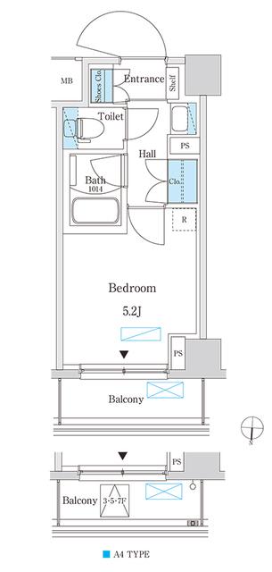 パークアクシス錦糸町スタイルズ(ワンルーム/5階)の間取り写真