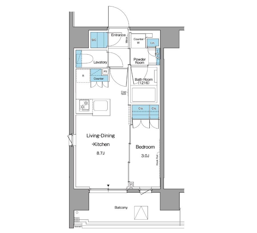ルフォンプログレ蔵前ナチュール(1LDK/10階)の間取り写真