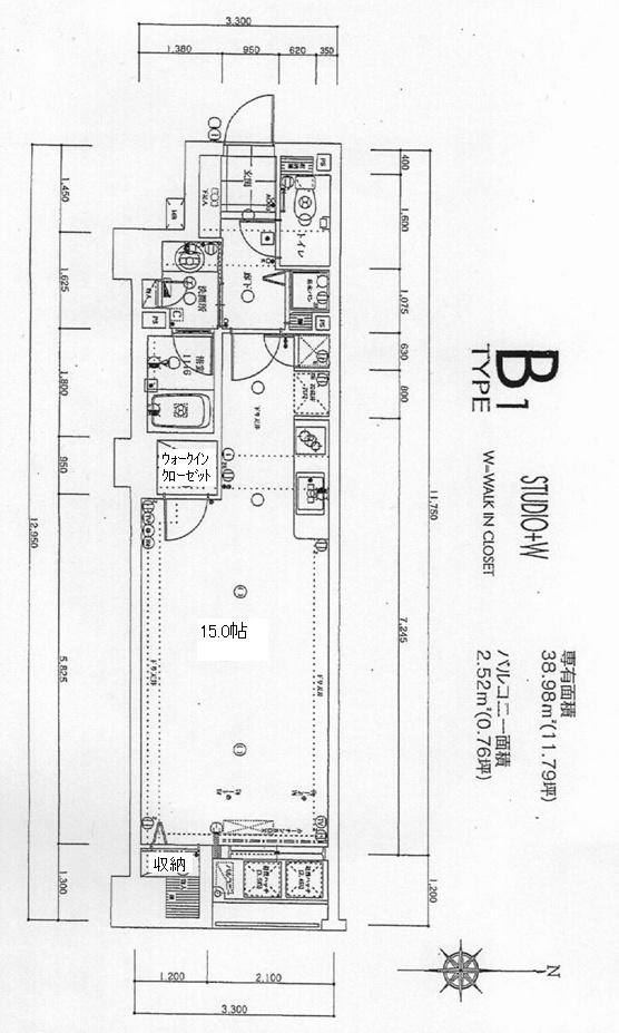 コアマンション御徒町フリージオ(ワンルーム/5階)の間取り写真