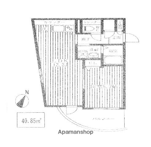 TK花梨ビル(1LDK/8階)の間取り写真