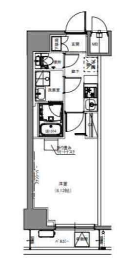 S-RESIDENCE両国緑(1K/6階)の間取り写真