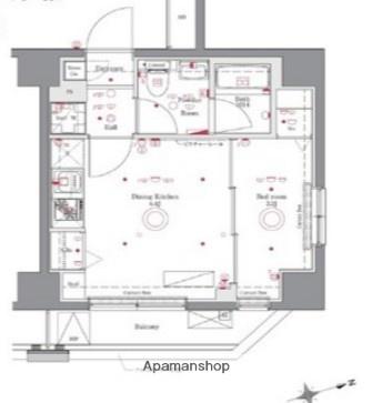 AZEST綾瀬♯R(1DK/10階)の間取り写真