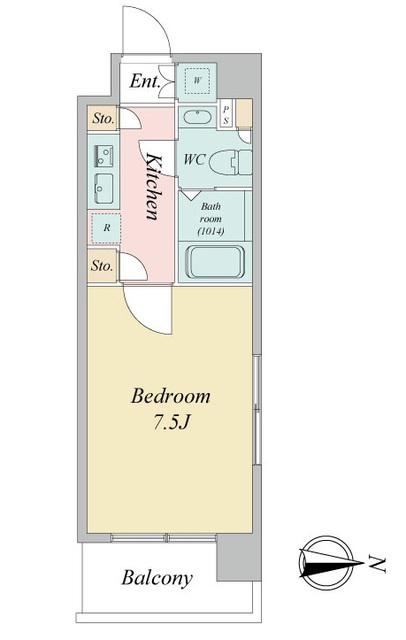 LASANTE木場公園(1K/5階)の間取り写真