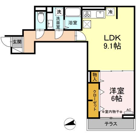 レクシア東葛西Ⅰ(1LDK/1階)の間取り写真