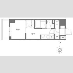 グランパセオ清澄白河Ⅱ(1DK/3階)の間取り写真