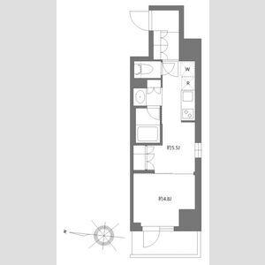 グランパセオ清澄白河Ⅱ(1DK/10階)の間取り写真