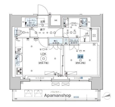 ドムス・スタイル浅草(1K/4階)の間取り写真