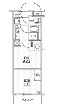 LIME RESIDENCE HIKIFUNE(1DK/2階)の間取り写真