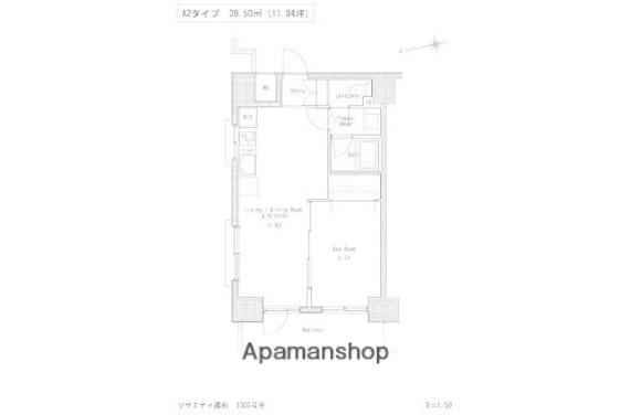 ソサエティ蔵前 8階階 間取り