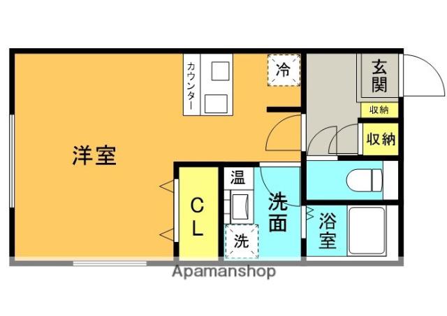 NAFFI(1K/4階)の間取り写真