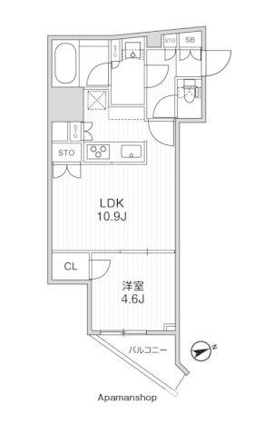 ディームス蔵前RESIDENCENIDO蔵前RESIDENCE(1LDK/15階)の間取り写真
