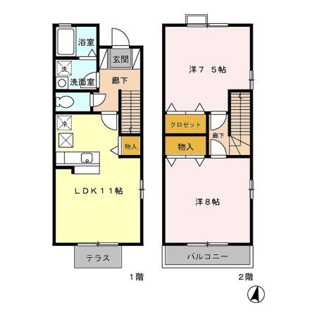 ＲＥＶＥＵＲ　本一色(2LDK)の間取り写真