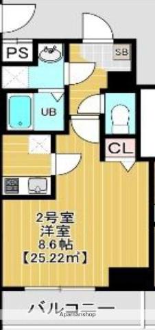 COURTYARD ASAKUSA(1K/6階)の間取り写真