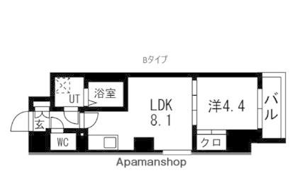 TRADIS秋葉原(1LDK/3階)の間取り写真
