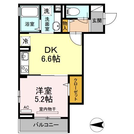 セントパール町屋(1DK/3階)の間取り写真