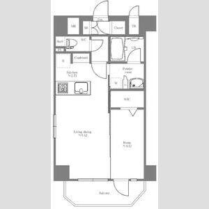 ARTESSIMO LINO(1LDK/7階)の間取り写真