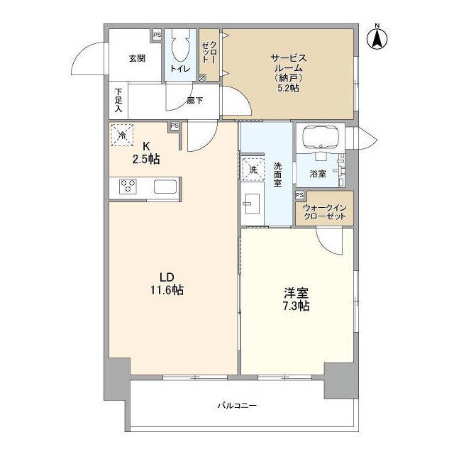 アリュージュ両国(1SLDK/2階)の間取り写真