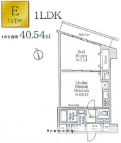 アイルイマージュ押上イースト(1LDK/3階)の間取り写真