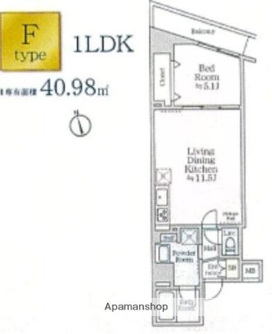 アイルイマージュ押上イースト(1LDK/2階)の間取り写真