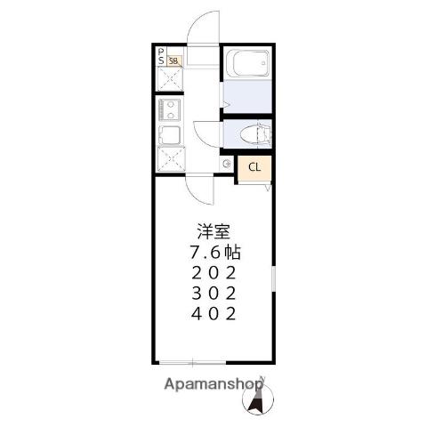 GRACE MINOWA(1K/3階)の間取り写真