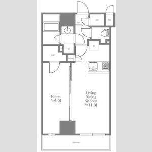 ハーモニーレジデンスグローバルキャピタル(1LDK/14階)の間取り写真