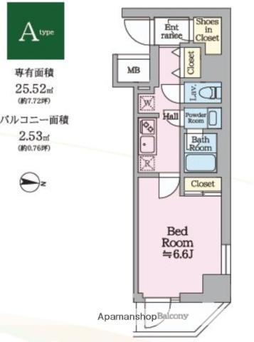 HY＇S KAMEARI(1K/2階)の間取り写真