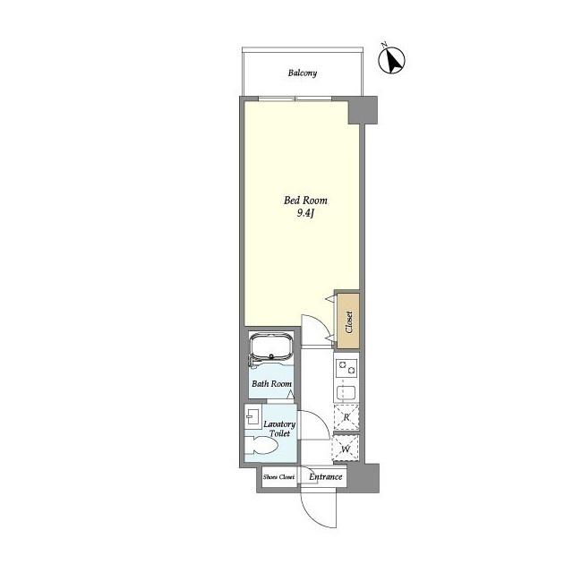 アルファコート青井(1K/1階)の間取り写真