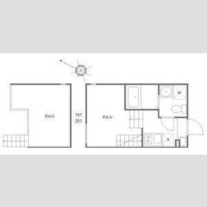 ロゼフォレスト(ワンルーム/2階)の間取り写真