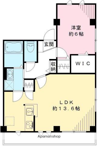 イースト・テン(1LDK/3階)の間取り写真