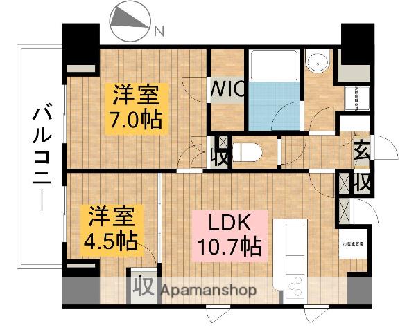 エスティメゾン赤羽(2LDK/4階)の間取り写真