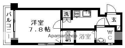 アプレシティ浮間舟渡(1K/3階)の間取り写真