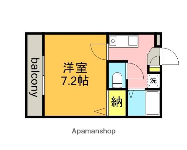 メゾンミキ(1K/1階)の間取り写真