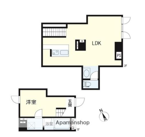 ゼクシア吉祥寺(1LDK/1階)の間取り写真