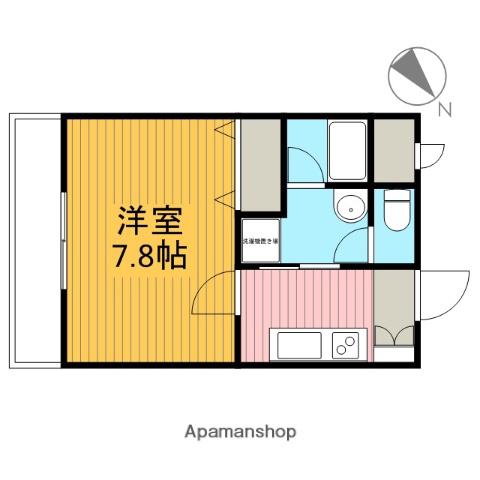 パレプルミエ(1K/1階)の間取り写真