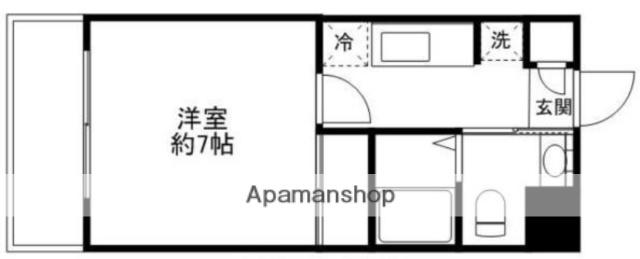 ピゥフェリーチェ(1K/2階)の間取り写真