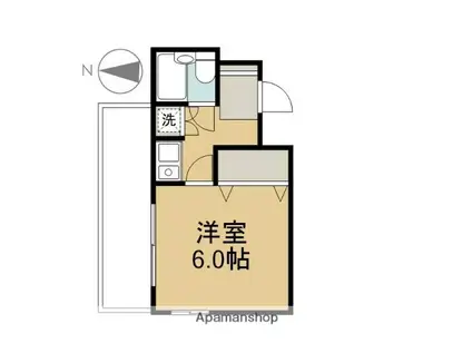 アルカディア下北沢(1K/3階)の間取り写真